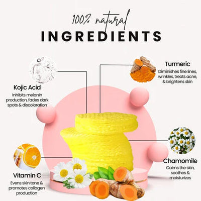 Kojic Acid & Turmeric Cleansing Pads (40 Pieces) – Brightens & Energizes Skin